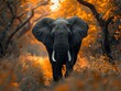 Elephant in the Majestic Wild