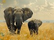 Serenity in the African Savanna: Elephants