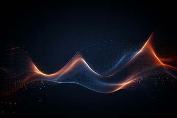 Wall Mural - Abstract technology mesh digital line electronic network data innovation concept background.