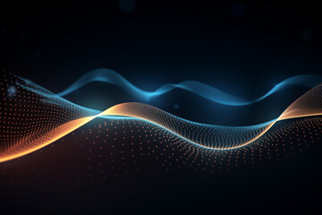 Wall Mural - abstract technology mesh digital line electronic network data innovation concept background.