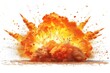© Rawpixel.com - Explosion border illustration explosion bonfire flame