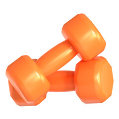 dumbbells 3D Illustration