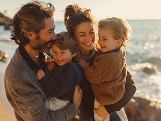 Poster - Happy Family Travel Group Photo