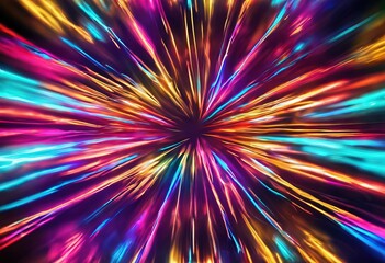 Wall Mural - 'neon light festive pattern decoration colorful abstract glow blurred background effects'