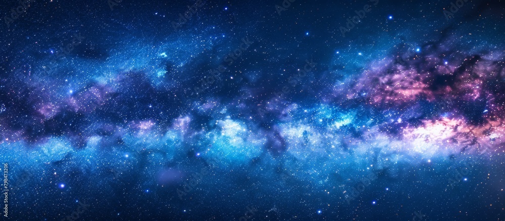 Glimpse of the vast galaxy with billions of stars shining in the dark ...