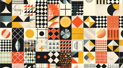 geometric pattern collection in the style of person >