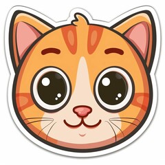 Sticker - illustration of a cat head