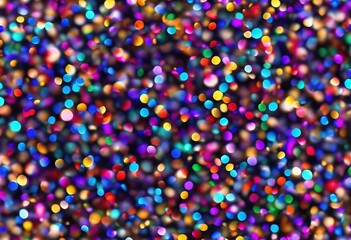 Wall Mural - 'shiny glowing texture seamless dotty variegated sprinkles bokeh all confetti multicolor pattern print Magical effect blur glow Falling background Multicolor sparkly party'