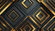 Chic and sophisticated story layout with geometric patterns in gold and black, exuding an air of luxury.