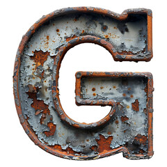 Isolated Rusty 3D Letter G