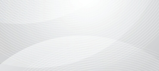 Technology banner design with white and grey lines. Abstract geometric vector background. Modern white gray abstract web banner background creative design