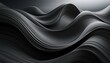 Galactic Gradients: Abstract Black and Grey Waves with Space Accents