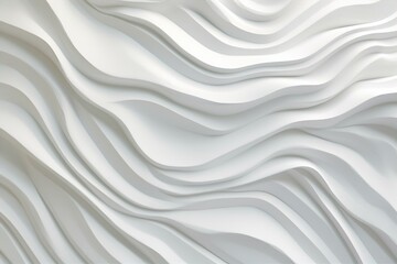 Wall Mural - Satin Silver Wave Texture: Abstract liquid metallic design with flowing waves on a smooth satin background