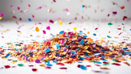 'white confetti background Colorful falling fun round paper wallpaper greeting decoration tiny fireworks red anniversary new yellow holiday bright celebrate festive circle cel'