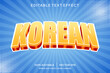 korean 3D text effect template