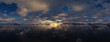 Dramatic Aerial Panorama of Clouds and Mountain Landscape. Nature Background.