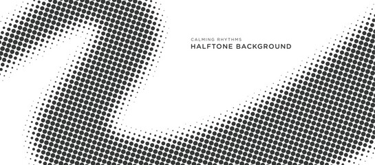 Wall Mural - halftone background calming rhythms flowing dynamic vector design template elements