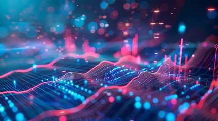 Aufkleber - Stock market or forex trading graph in futuristic concept suitable for financial investment or Economic trends business idea and all art work design. Abstract finance background
