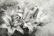 An artistic interpretation of lilies at a funeral, symbolizing peace and purity