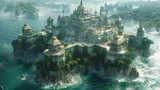 Fototapeta  - legendary city of Atlantis