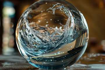 glass of water on the table