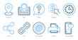 A set of 10 contact icons as location, gps, query