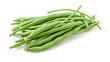 Fresh green beans isolated on white background, pile of green beans isolated on a white background ai generated 