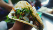 Savory Taco in Vibrant Setting, Culinary World Tour, Food and Street Food