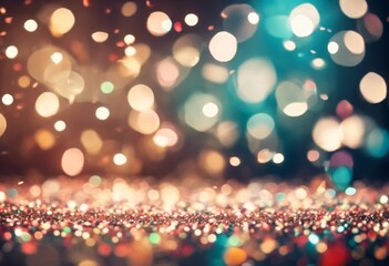 'Overlay confetti Beautiful bokeh light texture background effect holiday gold black disco dust shimmer glistering pattern yellow colours decorative bright chr'