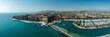 Panoramic Aerial View of Dana Point Harbor and PCH, California