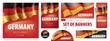 Vector set banners with national flag germany