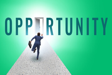 Wall Mural - Opportunity concept with road leading to exit