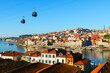 Porto, Portugal. Panoramic view of the old town and Douro river.