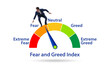Fear and greed investor behaviour concept