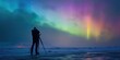 A photographer capturing the wonder of a natural phenomenon like a rainbow or aurora borealis.