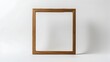 Elegant Wooden Frame Isolated on Clean White Background