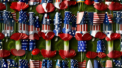 Wall Mural - Memorial Day, remembering the fallen soldiers around the world