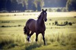 'wiese pferde galoppiert uber pferd horse equitation equestrianism ride meadow countryside brown fast mare grazing'