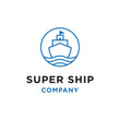 Ship Boat Line ,Cruise Ship Yacht Logo Design