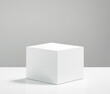 White cube isolated on background
