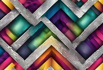 Wall Mural - 3d abstract structure various fill effect layered vector seamless file gradient design surfaces deco