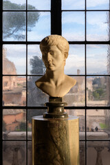 Portrait of Marcellus (nephew of Augustus) in interior of Capitoline Museums