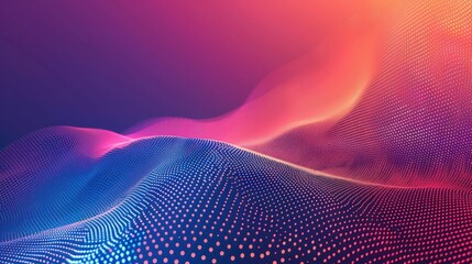 colorful gradient halftone dotted pattern wave background illustration bright color.