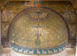 The mosaic in the Apse in the Basilica of Saint Clement. Rome, Italy.