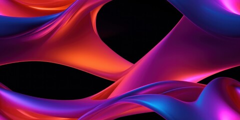 Wall Mural - iridescent abstract shape seamless pattern background