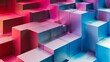 Colorful Geometric Cubes in Abstract 3D Design