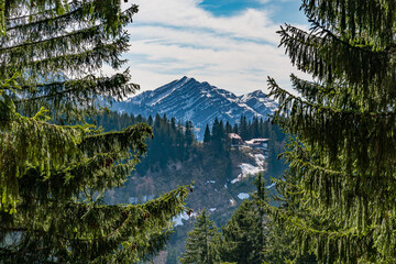 Wall Mural - Spring hike to the Immenstadter and Gschwender Horn near Immenstadt in the Allgau