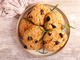 Wall Mural - Rosemary whole wheat oat cookies