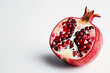 Fresh pomegranate isolated on a white background. Red sweet fruit