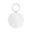 Round key tag mockup, blank cat and dog id tag name pendant necklace collar mockup, 3d illustration